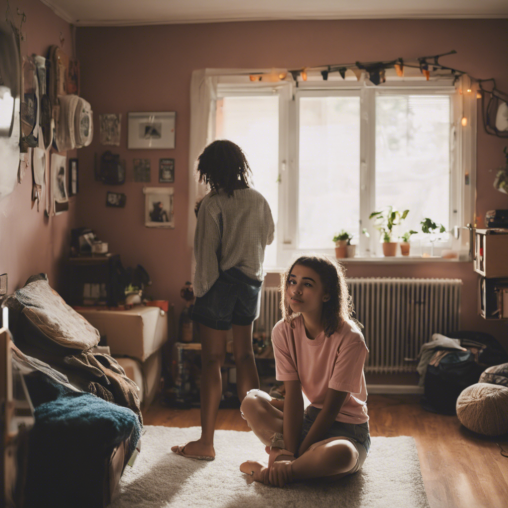 A photo of a teenage girl at home