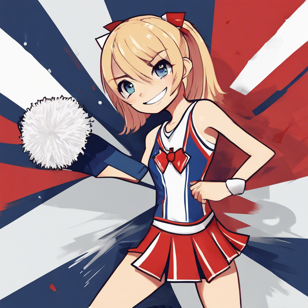 A 2D cheerleader