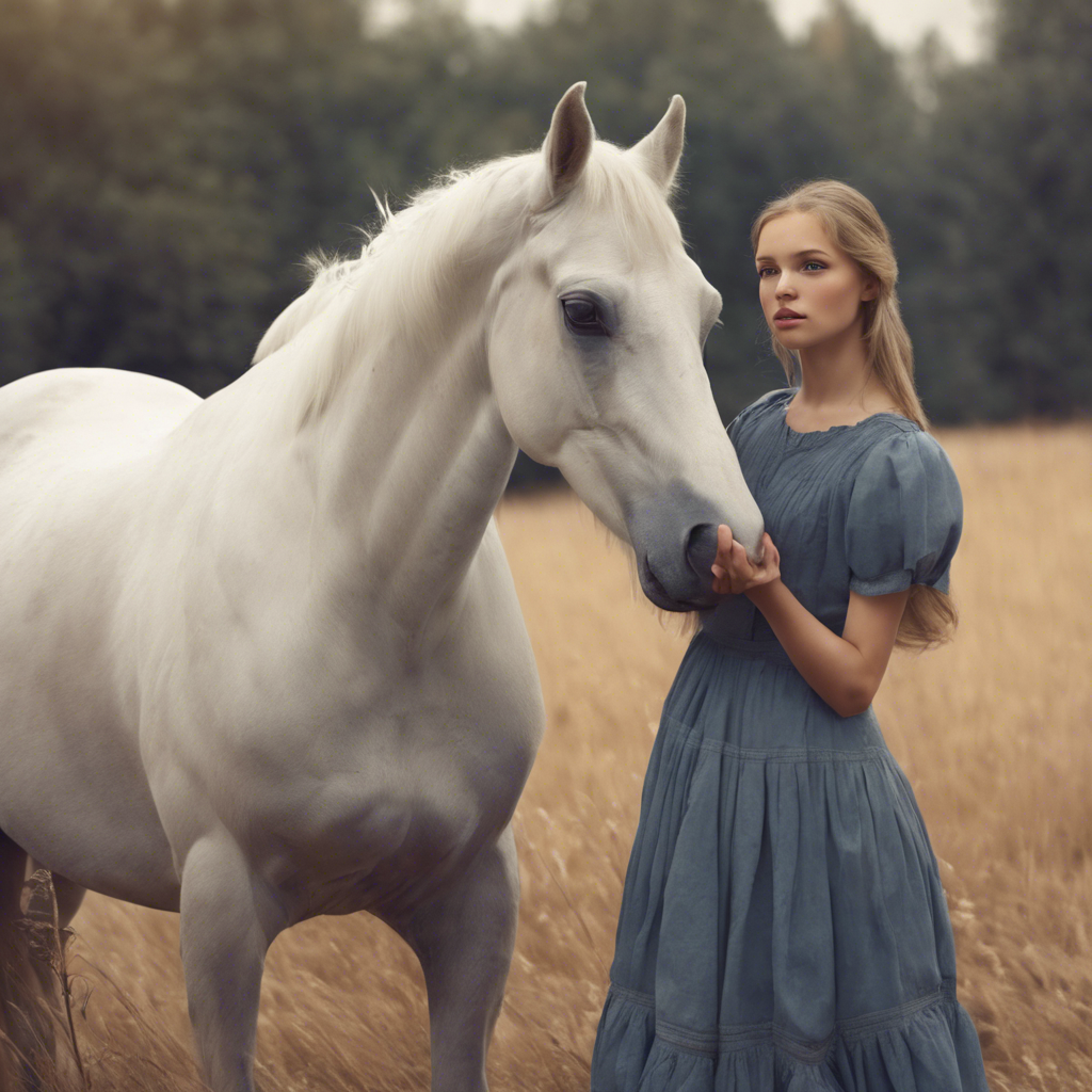 A horse girl with a big butt