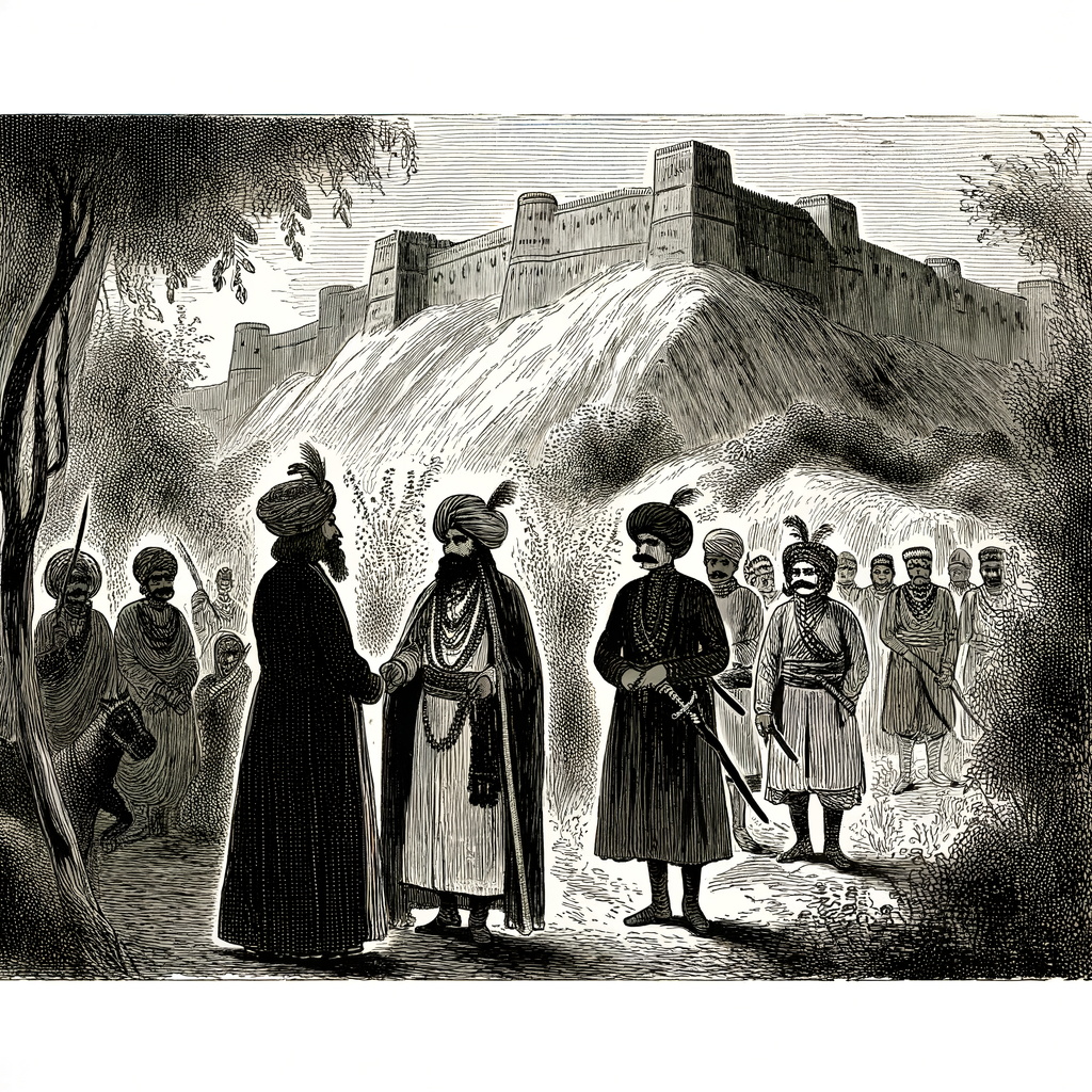 Instead of facing Afzal Khan directly in open battle, Shivaji Maharaj used his intelligence and strategy. He invited Afzal Khan for a peace meeting at the foothills of Pratapgad Fort, where both leaders would meet with only a few bodyguards.