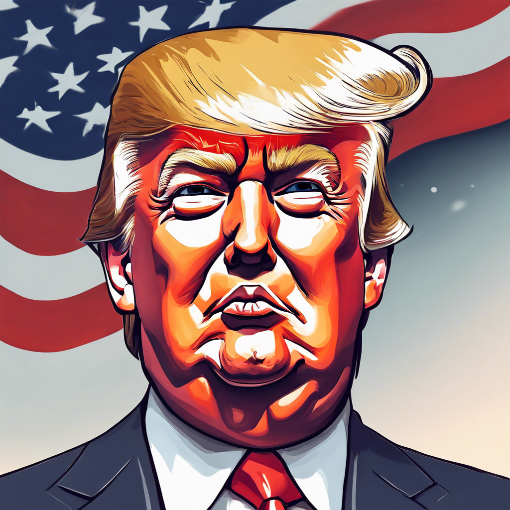 caricature about Donald Trump