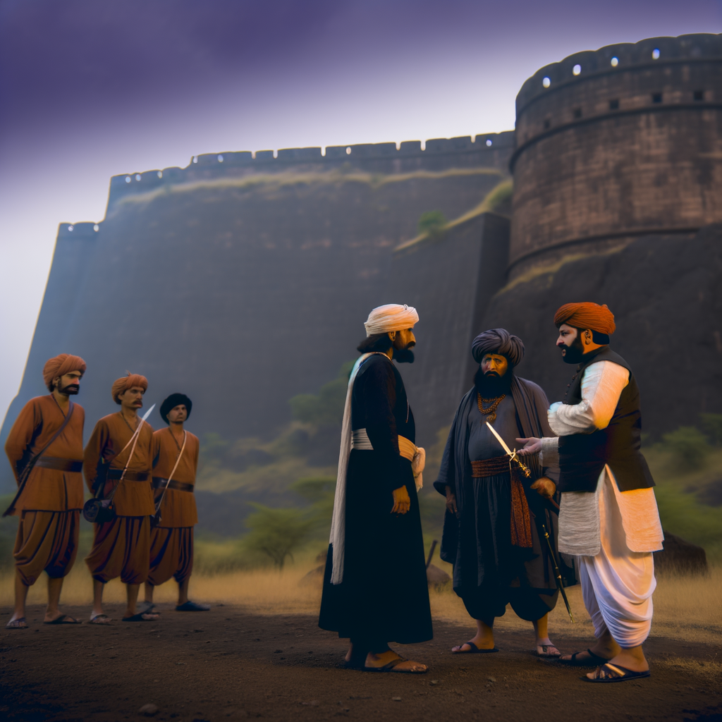 Instead of facing Afzal Khan directly in open battle, Shivaji Maharaj used his intelligence and strategy. He invited Afzal Khan for a peace meeting at the foothills of Pratapgad Fort, where both leaders would meet with only a few bodyguards.