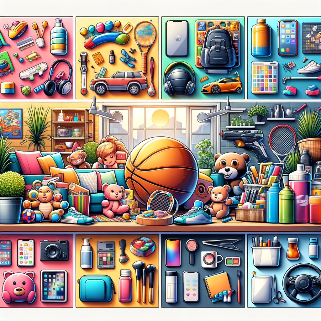 Create an image for my Shopify as SLIDER 1920×720 IN WHICH I CAN EXPRESS MY STORE I HAVE PRODUCTS LIKE TOYS GAMES BABIES, FITNESS SPORTS AND OUTDOORS, HEALTH AND BEAUTY, CAR ACCESSORIES, MOBILE ACCESSORIES, HOME AND KITCHEN