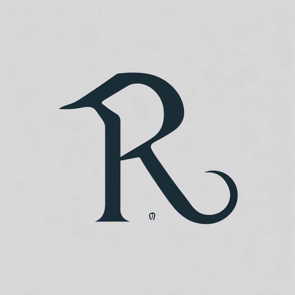 a simple modern logo with an "R" and "17"