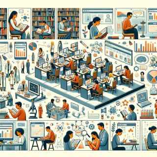 AI generated image: research method